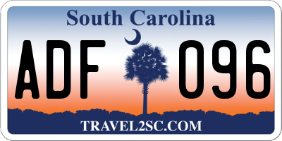 SC license plate ADF096