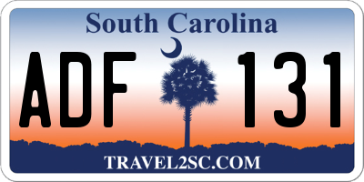SC license plate ADF131