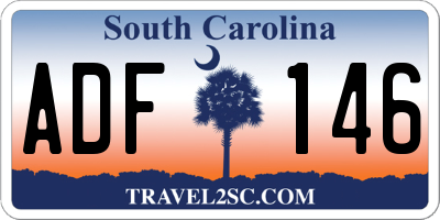 SC license plate ADF146