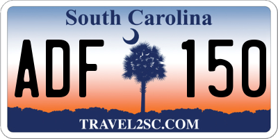 SC license plate ADF150