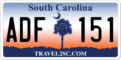 SC license plate ADF151