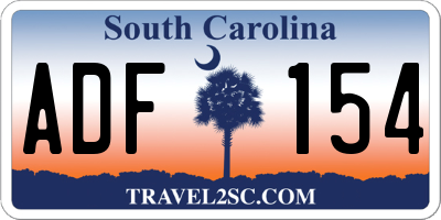 SC license plate ADF154