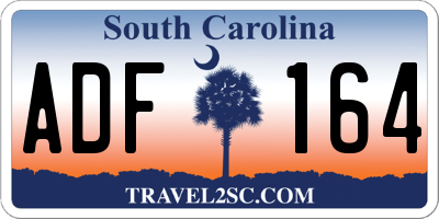 SC license plate ADF164
