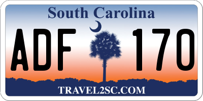 SC license plate ADF170