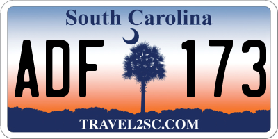 SC license plate ADF173