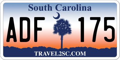SC license plate ADF175