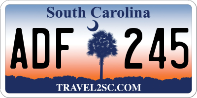 SC license plate ADF245