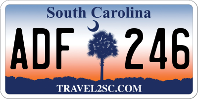 SC license plate ADF246