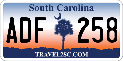 SC license plate ADF258