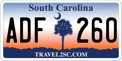 SC license plate ADF260