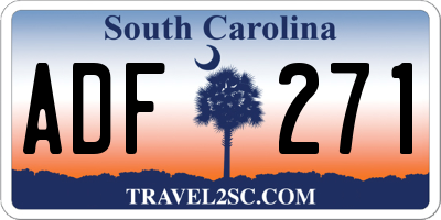SC license plate ADF271