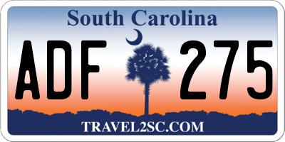 SC license plate ADF275