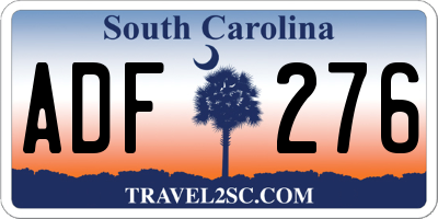 SC license plate ADF276