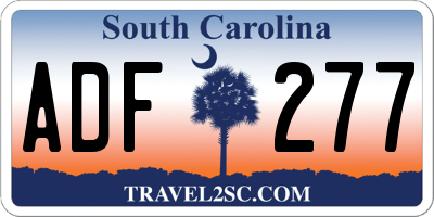 SC license plate ADF277