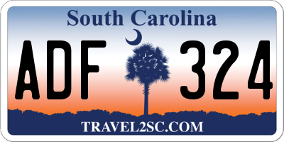 SC license plate ADF324
