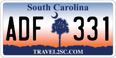 SC license plate ADF331