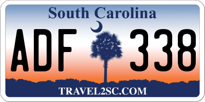 SC license plate ADF338