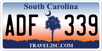 SC license plate ADF339