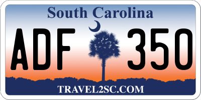 SC license plate ADF350