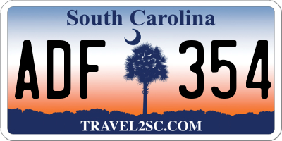 SC license plate ADF354