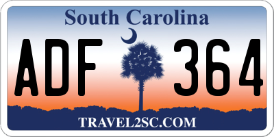 SC license plate ADF364
