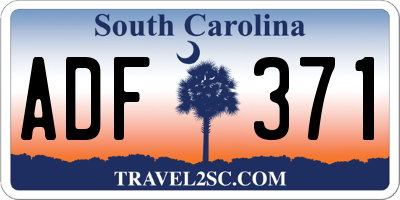 SC license plate ADF371