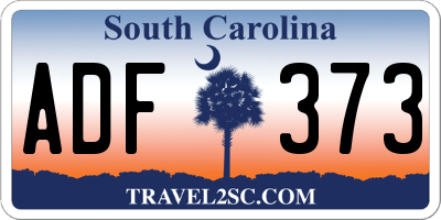 SC license plate ADF373