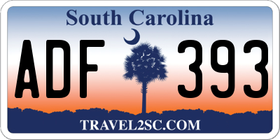 SC license plate ADF393