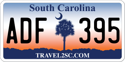 SC license plate ADF395