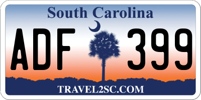 SC license plate ADF399