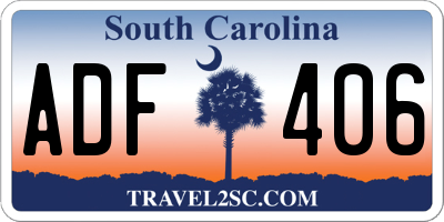 SC license plate ADF406