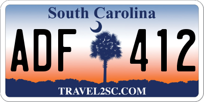 SC license plate ADF412