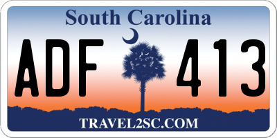 SC license plate ADF413
