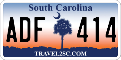 SC license plate ADF414