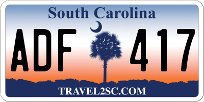 SC license plate ADF417
