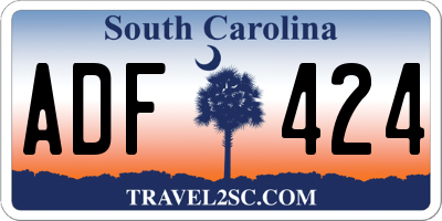 SC license plate ADF424