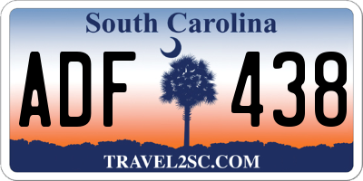 SC license plate ADF438