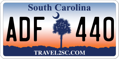 SC license plate ADF440