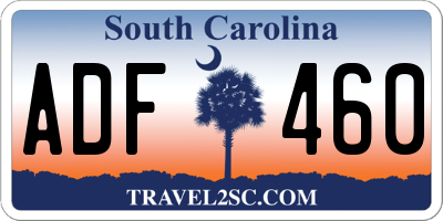 SC license plate ADF460