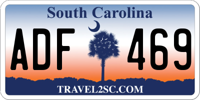 SC license plate ADF469