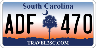 SC license plate ADF470