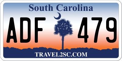SC license plate ADF479