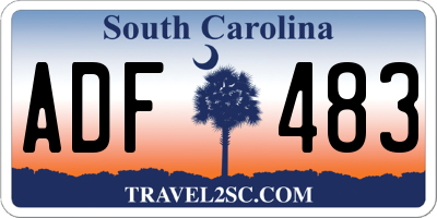 SC license plate ADF483