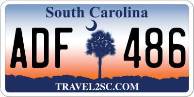 SC license plate ADF486