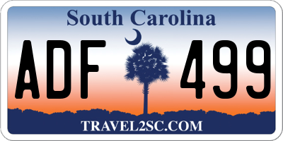 SC license plate ADF499