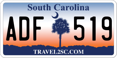 SC license plate ADF519