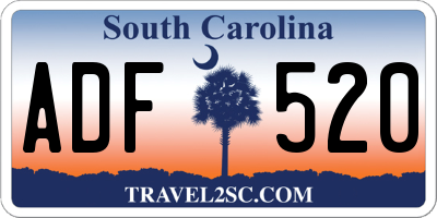 SC license plate ADF520