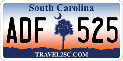SC license plate ADF525