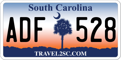 SC license plate ADF528