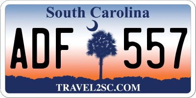 SC license plate ADF557